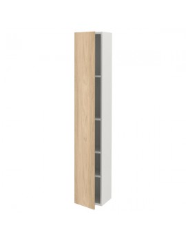 ENHET Hochschrank mit 4 Böden+Türen weiß/Eichenachbildung 30x32x180 cm  Deutschland - ra8226