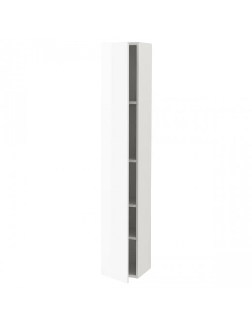 ENHET Hochschrank mit 4 Böden+Türen weiß/Hochglanz weiß 30x32x180 cm Deutschland - es9342