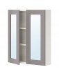 ENHET Spiegelschrank 2 Türen weiß/grau Rahmen 60x17x75 cm Deutschland - kh6133
