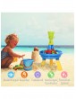 Gartenspielzeug | HOMCOM Kinder Sandkastentisch in blau, gelb - AJ17446