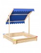 Gartenspielzeug | Outsunny Sandkiste in naur, blau - HZ50230