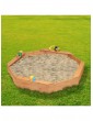 Gartenspielzeug | Relaxdays Sandkasten in Natur - OG79590