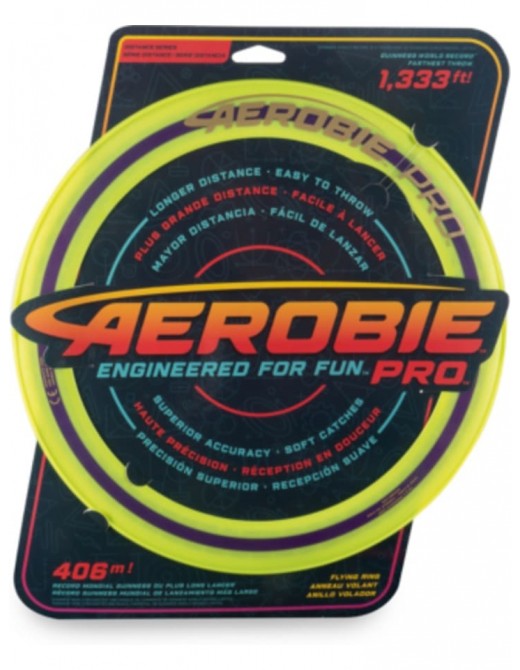 Gartenspielzeug | Spin Master Aerobie Pro Flying Ring Wurfring mit Durchmesser 33 cm, gelb - DG16538