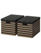 PINGLA Box mit Deckel schwarz/naturfarben 56x37x36 cm Deutschland - ke4162