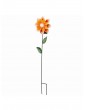 Außenbeleuchtung | MARELIDA LED Solar Gartenstecker Blume in orange - VN11406