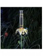 Außenbeleuchtung | MARELIDA LED Solar Gartenstecker Blume Regenmesser in gelb - AZ49269