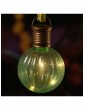 Außenbeleuchtung | MARELIDA LED Solar Glühbirne GLOW in grün - GS48757