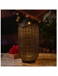 Außenbeleuchtung | MARELIDA LED Solar Laterne marokkanisch in schwarz - OW22181