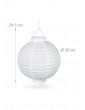 Außenbeleuchtung | Relaxdays 100x LED-Lampions in Weiß - FI23265