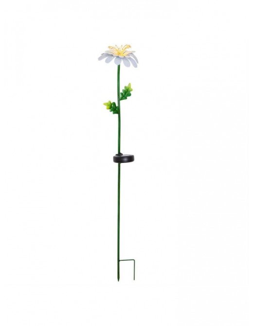 Außenbeleuchtung | STAR Trading LED Solar Gartenstecker Blume Gänsemblüchen in weiß - RW68579