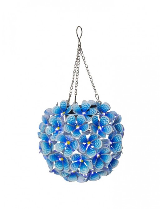 Außenbeleuchtung | STAR Trading LED Solar Hortensie Blume in blau - IW90441