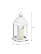 Weitere Gartenartikel | Gartenfreude Metall Lampe 2er-Set mit LED Kerze NICHT ERFORDERLICH in Weiß ohne Ausschnitt - QP28074