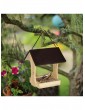 Weitere Gartenartikel | Relaxdays Vogelfutterhaus in Schwarz/ Natur - OK69760