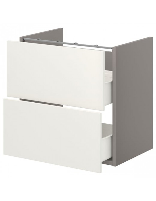 ENHET Waschbeckenunterschr mit 2 Schubl grau/weiß 60x42x60 cm Deutschland - ly9741