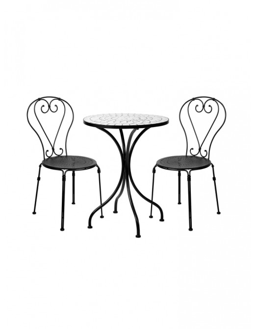 Gartenmöbel | Butlers Set für 2 Personen PALAZZO in Schwarz-Weiß - MV37817