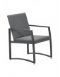 Gartenmöbel | GMD Living Sessel zu Sitzgruppe AUREUM in Farbe Gestell Schwarz / Polster Hellgrau - JR48110
