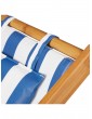 Gartenmöbel | Relaxdays 2x Liegestuhl in Blau Weiß - QO94932