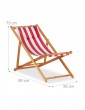 Gartenmöbel | Relaxdays 2x Liegestuhl in Rot Weiß - DI63628