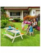 Gartenmöbel | Relaxdays Kindersitzgruppe in Weiß - TL38426