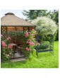 Gartenmöbel | Relaxdays Rosenbogen mit Bank in Anthrazit - DX70449