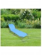 Gartenmöbel | VCM Sonnenliege Liegestuhl mit Sonnendach in Blau - EW94878