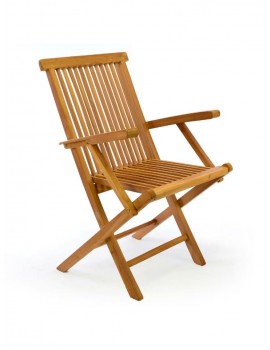 Gartenmöbel | VCM Stuhl, Teak-Holz Klapp Chair in Braun - KM13674
