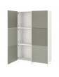 PLATSA Kleiderschrank mit 6 Türen weiß/Klubbukt graugrün 120x42x191 cm  Deutschland - ey1356