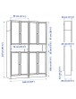 BILLY / OXBERG Bücherregal mit Aufsatz/Türen weiß 160x30x237 cm Deutschland - gk5519