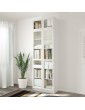 BILLY / OXBERG Bücherregal mit Aufsatz/Türen weiß/Glas 80x42x237 cm Deutschland - tk2872
