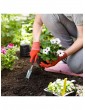 Gartendekoration | Relaxdays 4x Unkrautstecher in Schwarz/ Rot - TW81049