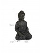 Gartendekoration | Relaxdays Buddha Figur in Dunkelgrau - CK53993