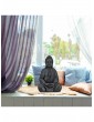 Gartendekoration | Relaxdays Buddha Figur in Dunkelgrau - HA99644