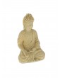 Gartendekoration | Relaxdays Buddha Figur in Hellgrau - NC27693