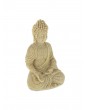 Gartendekoration | Relaxdays Buddha Figur in Hellgrau - TA20840