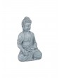Gartendekoration | Relaxdays Buddha Figur in Hellgrau - TA20840