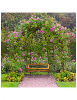 Gartendekoration | Relaxdays Gartenbank in Natur - JG74289