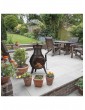 Gartendekoration | Relaxdays Terrassenofen in Schwarz/ Bronze - KX75836