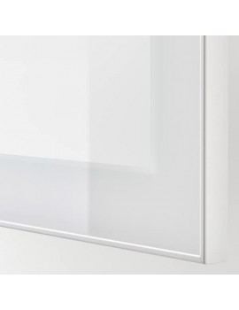 BESTÅ Regal mit Glastüren Eicheneff wlas/Glassvik weiß/Klarglas 120x42x38 cm  Deutschland - jy1526
