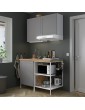ENHET Küche weiß/grau Rahmen 123x63.5x222 cm Deutschland - he2163