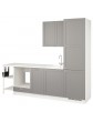 ENHET Küche weiß/grau Rahmen 266.5x63.5x222.5 cm  Deutschland - fd2455