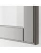 METOD Wandschrank mit Böden/2 Glastüren weiß/Bodbyn grau 40x100 cm Deutschland - ds4745