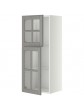 METOD Wandschrank mit Böden/2 Glastüren weiß/Bodbyn grau 40x100 cm  Deutschland - ds4745