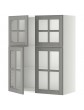 METOD Wandschrank mit Böden/4 Glastüren weiß/Bodbyn grau 80x100 cm  Deutschland - ht9336