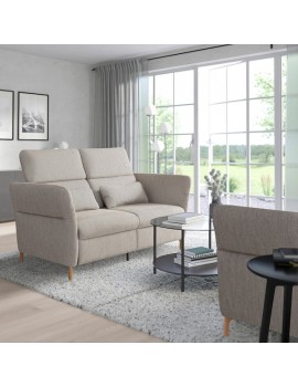 FAMMARP 2er-Sofa m elektrischem Ruhesessel Holz/Viarp beige/braun  Deutschland - et6962