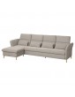 FAMMARP 4er-Sofa mit Récamiere Links Holz/Viarp beige/braun Deutschland - tw2459