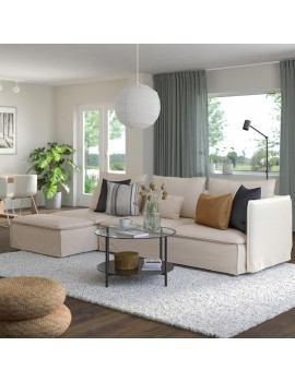 SÖDERHAMN 4er-Sofa mit Récamiere Ohne Abschluss Gransel/naturfarben  Deutschland - gl9983