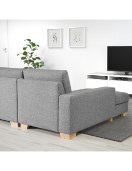SÖRVALLEN 4er-Sofa mit Récamieren Lejde grau/schwarz  Deutschland - kl8485