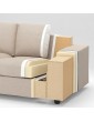 VIMLE 4er-Sofa mit Récamiere mit breiten Armlehnen/Hallarp beige Deutschland - tf6955